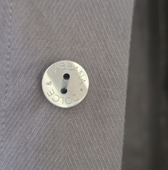 Dolce & Gabbana Men’s Black Dress Shirt 15¾ / 40 Hidden Placket French Cuff - Picture 10 of 10